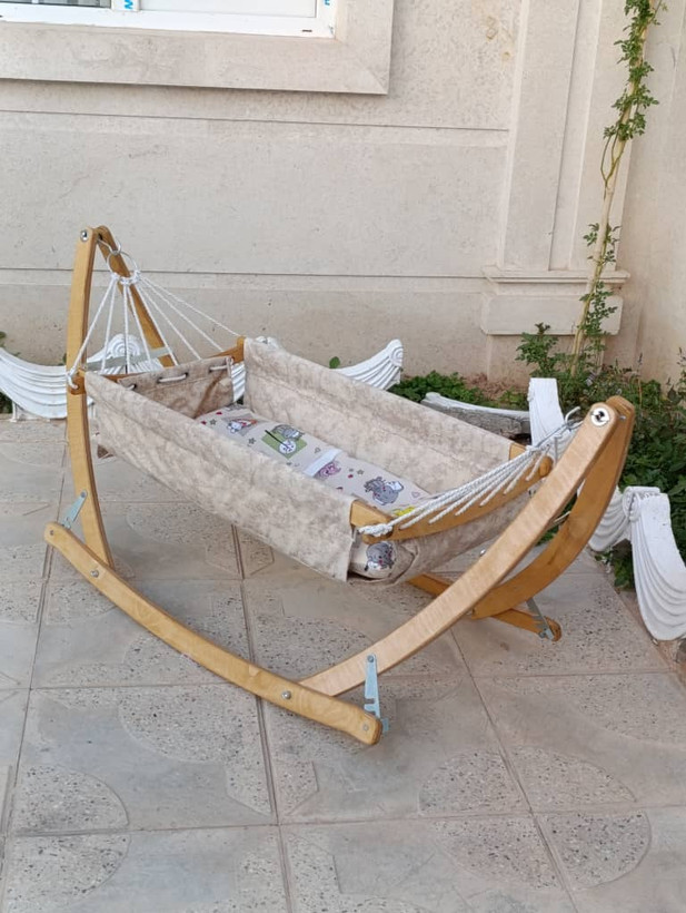 گهواره ننو پایه چوبی نوزاد